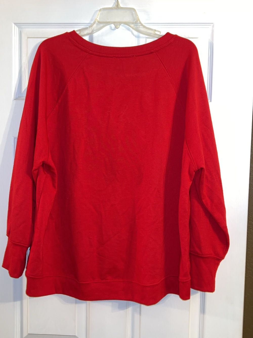 Philosophy Red Sweatshirt with White 'Merry' Script - Picture 5 of 5